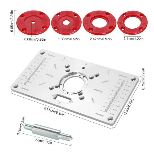 Router Insert Plate Kit for Woodworking  Aluminum Plate, Cutting Machine 2