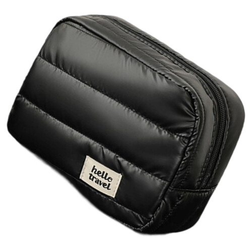 Large Capacity Portable Makeup Storage Bag-Swan black three dim