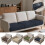 Housse de coussin de canapé extensible, matériaux en-M café 2