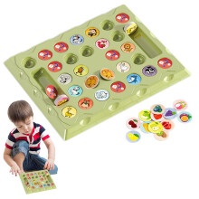 Children's Play Game, Matching Game for Kids, TwoPlayer Learning Flip and Match Board Game, Logic Thinking Toy for Family, Friends, Girls, Boys