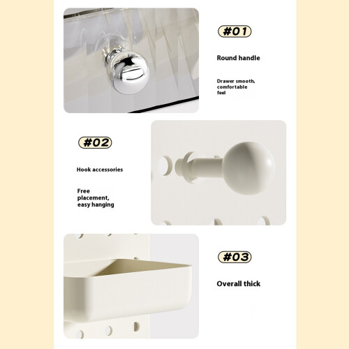Modular Collectibles Showcases Shelf ABS Plastic-Milk white 1