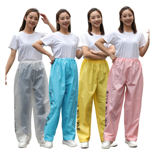 Solid Color EVA Rain Pants Waterproof Windproof Design-Blue 1