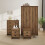 Boston 2 Drawer Bedside Table Knotty Oak Cabinet 5