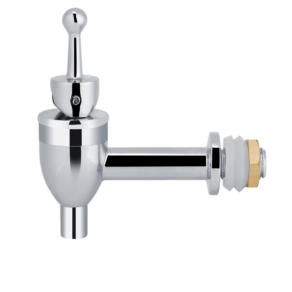 Replacement Faucet Taps For Beverage Dispensers, Copper Faucet, Faucet With Rubber Seals For Wine, Beer, Kegs, Beverages (Chrome) 9412369292353