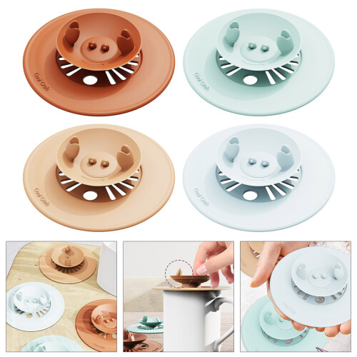 Creative Mug Covers Food Grade Silicone Hot Cup Lids-Light blue 2