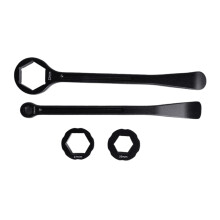 Motorcycle Tire Lever with NoPinch Tip and Box End Wrench for Motorbike and Scooter Installation