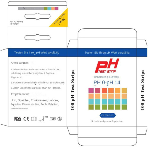 PH Test Strips for Pool, Spa, Drinking Water, 100 x PH Test Strips 1