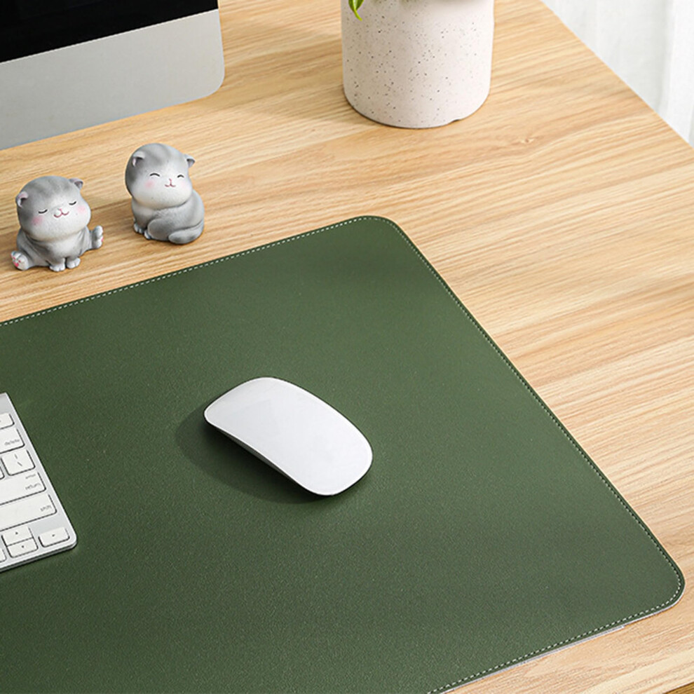 Leather Desk Mat, Nonslip Keyboard Mouse Pad, Waterproof, Large Desk Protector, 70*30Cm Dark/Green 9365049037563