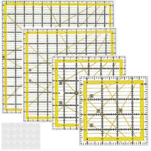 Règle de couture professionnelle, 4 pièces, règle de-Jaune