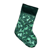 Christmas Decoration Hanging Sock Soft Fabric Christmas-Green