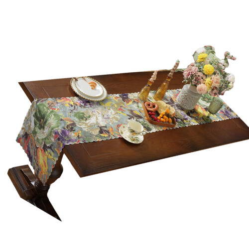 Charm Vintage Kitchen Runner Fabric Creative-30*120cm Ink green