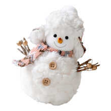 Pink Knitted Snowman Holiday Decoration Soft Fabric Perfect-M