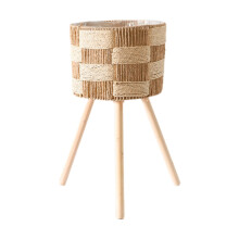 Plant Stand Bamboo Rattan Plant Shelf Flower Pot Holder Indoor Outdoor Patio Office Space Saving