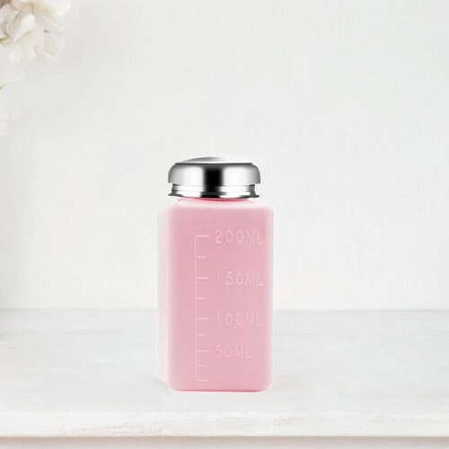 Pump Dispenser Bottle 200ml Leakproof Square Push Down Refillable Makeup and Nail Polish Remover 2