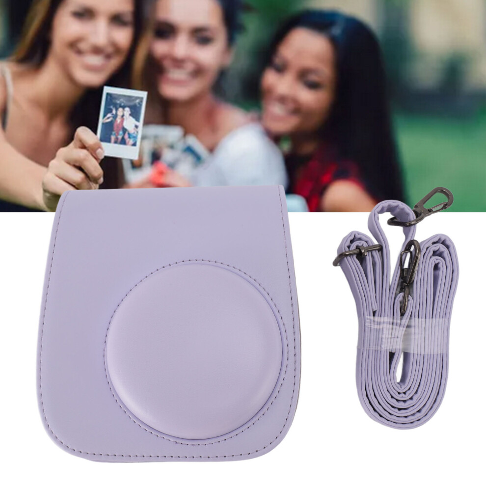 Pu Leather Instax Mini 12 Camera Case & Photo Album, 64 Photos, Color Filters Purple 4931368795498