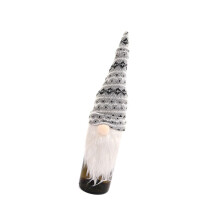 Holiday Wine Bottle Cover Santa Design User Friendly-Light Grey