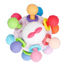 Baby Sensory Teething Toy Balls Plastic Rattle Grasping Activity Toy