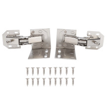 Hydraulic Damping Cabinet Hinges Stainless Steel Drawer Hinges Heavy Duty Door Hinge Silent Close Detachable Easy Install For Kitchen Cabinet Frameles