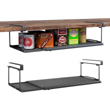 Under Shelf Basket Organizer, Stable and Not Inclined Expandable Storage Basket For Kitchen, Pantry, Closet, Bathroom, Laundry Room, Office Desk - Hea