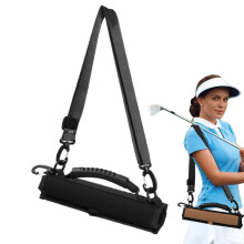 Golf Club Bag Leather Lightweight Travel Carry Bag for 36 Clubs, Portable Golf Club Travel Bag
