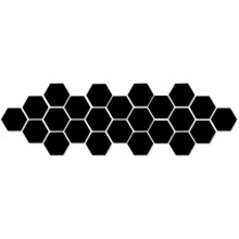 Plastic Mirror Tiles for Smooth Surface Application, Hexagon Acrylic Mirror Stickers Non Glass Mirror with Protective Film