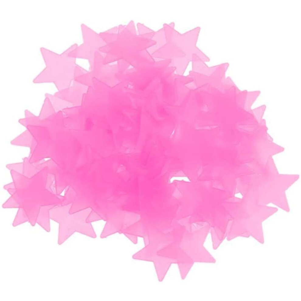 Smooth Surface Application, Home Decor Glow In Luminous 3D Stars Wall Stickers For Kids Room Decoration, Environmentally Friendly Noctilucent Pla Dark