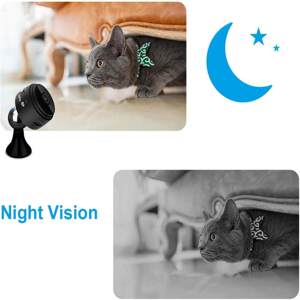 Compact Surveillance Solution, Magnetic Security Camera With Real-Time Updates, Supports Detection Zones For Enhanced Indoor Monitoring 9128293429252