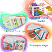 Brinquedos Montessori de Exploração Sensorial para Bebês e Crianças Pequenas, Desenvolvimento da Coordenação Motora Fina, Blocos Coloridos para