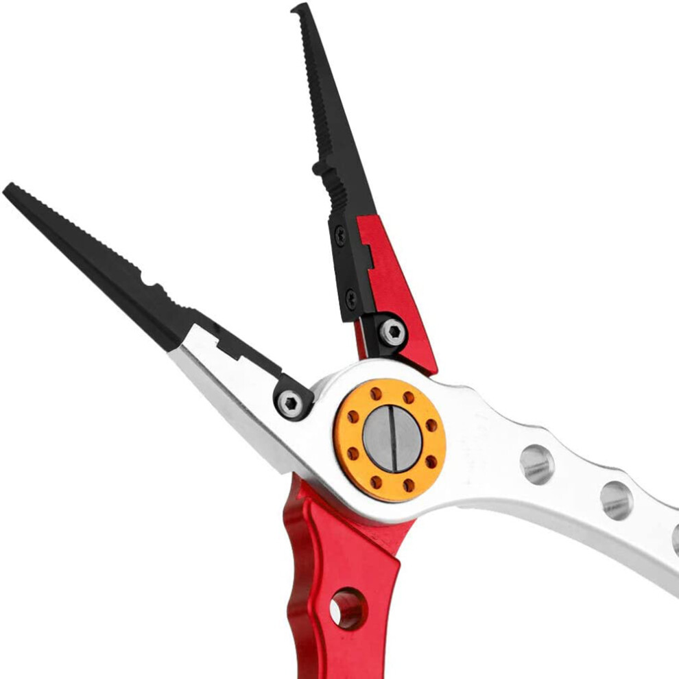 Ergonomic Fishing Pliers, Corrosion Resistant Ultralight Saltwater Aluminum Design With Spring Loaded Mechanism And Replaceable Tungsten Carbide 9128293429245