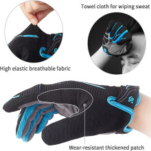 Cycling Gloves for Men Women, Multi-Function Breathable Fabric Bike Gloves with Memory Gel Pads, Touchscreen Compatible Full Finger Gloves for
