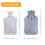 Μπουκάλι ζεστού νερού, φυσικό καουτσούκ με βελούδινο κάλυμμα, μη τοξικό, ασφαλές 6