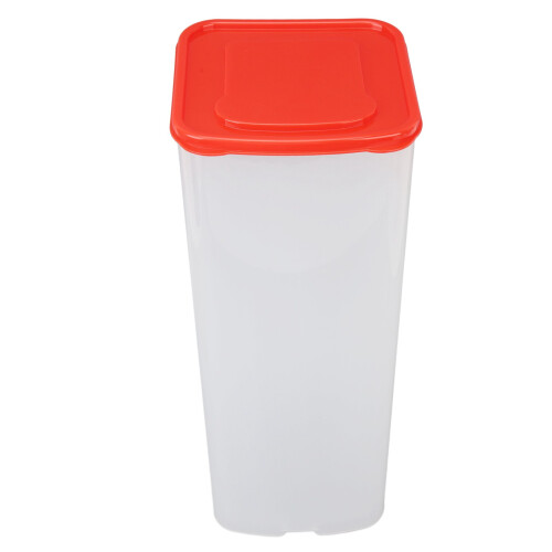 Large Red Plastic Bread Storage Box 13x34.5cm, Sealed Container 2
