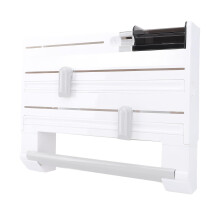 Wall Mounted Kitchen Pack Organizer for Film, Towels, Space Saving