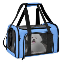 Cat carrier bag, pet carrier bag, small blue carrying bag for cats.