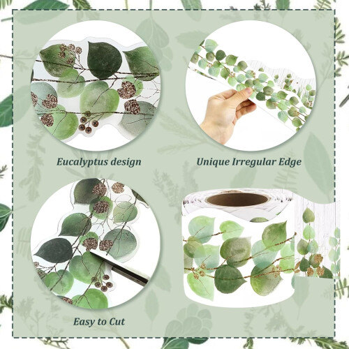 Eucalyptus Leaf Borders for Bulletin Board, DoubleSided Printed Green Border 2