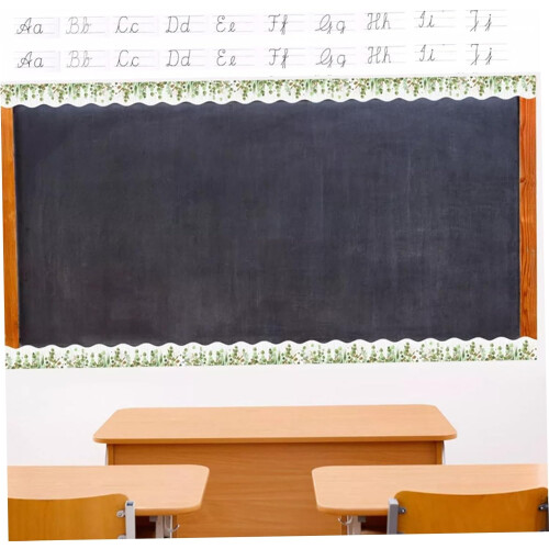 Eucalyptus Leaf Borders for Bulletin Board, DoubleSided Printed Green Border 1