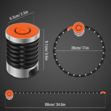 Zinc Alloy Folding Bike Lock — 4-Digit Code, Water Bottle Holder, 6.3x6.3x9.1cm, Black/Orange