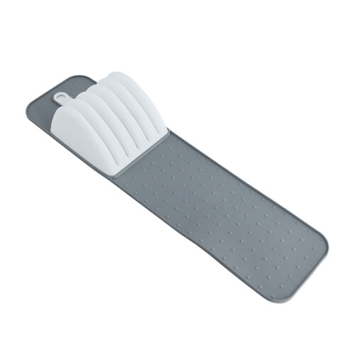 Space Saving Kitchenware Holder With Protective-Grey White