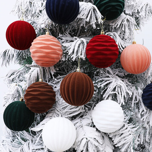 2Pcs Christmas Baubles Ornament Shatterproof-Navy blue 2