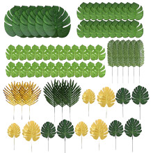 72Pcs Large Artificial Monstera Leaf Vase Plant Arrangements for