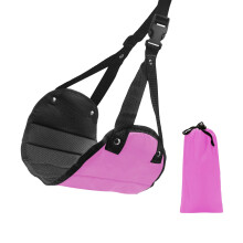 Foldable Flight Foot Hammocks Leg Support Systems-Rose Red