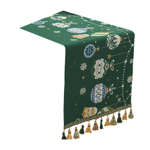Weihnachts-Chenilles-Jacquard-gew-35 180 Lichterkette in Hellgrün