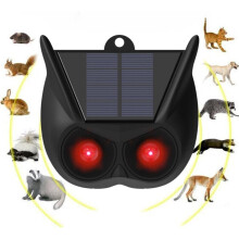 Waarschuwingslamp op zonne-energie, felrood knipperend licht, houdt dieren op afstand, IP65 waterdichte flitslamp voor kippenhok, boerderij, erf,