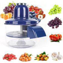 Automatic grape peeling machine, electric garlic and cherry tomato peeling tool for small fruits, effortless peeling for home kitchen (blue-1PC)