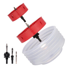6-inch/4-inch gatenzaag voor inbouw- en plafondlampen, 4-6 inch bi-metalen gatenzaag met stofafzuiging voor hout, plafonds en metaal