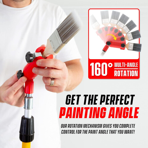 Multi-angle paintbrush extender - High ceiling painting edge tool, extension pole accessories 1