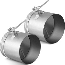 Manual duct volume damper for backdraft dampers, HVAC air duct branch air balancing for range hoods, fans (2 pieces, 6 inches)