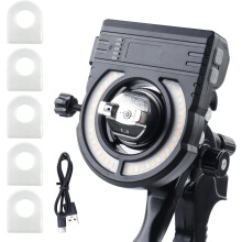 Paint gun light, 2700K-6500K and 500/250 Lumen LED for paint guns, spray gun light attachment for even spraying and reduced rework