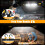 Sensor-controlled work light - 2400lm LED, 4400mAh rechargeable under-hood work light with hook and magnetic base 4