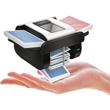 Automatic card shuffler - 1-2 deck low-noise, rechargeable and portable mixer, press mixer, automatic card shuffler